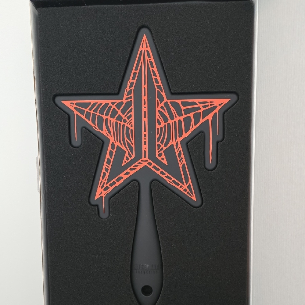 Jeffree Star Orange & Black Drip Star Halloween Hand Mirror ( Limited Edition)